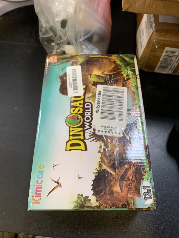Photo 1 of Kids Dinosaur Figures Toys, 12 Pcs Jumbo Plastic Dinosaur Toys for Kids 3-5, STEM Educational Realistic Dinosaurs Figurine Playset for Boys Girls Toddlers