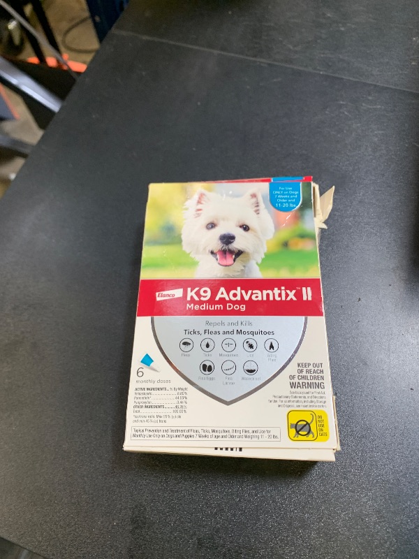 Photo 1 of K9 Advantix II Medium Dog Vet-Recommended Flea, Tick & Mosquito Treatment & Prevention | Dogs 11-20 lbs. | 6-Mo Supply