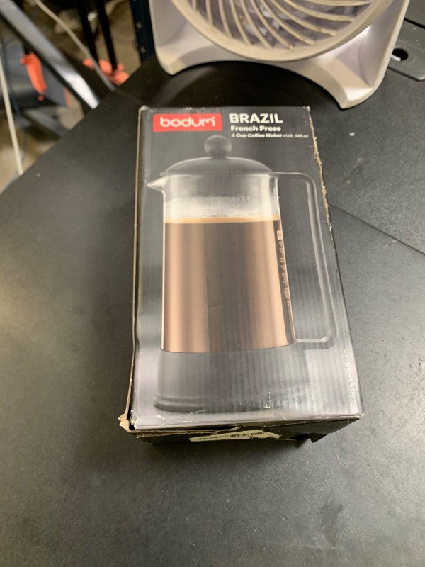 Photo 1 of Bodum 34oz Brazil French Press Coffee Maker, High-Heat Borosilicate Glass, Black - Made in Portugal
