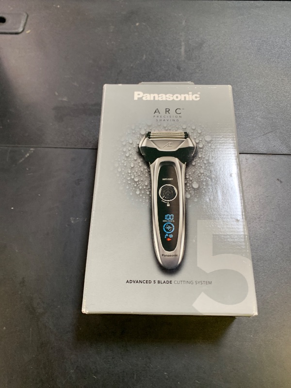 Photo 1 of Panasonic ARC5 Electric Razor for Men with Pop-Up Trimmer, Wet/Dry 5-Blade Electric Shaver with Intelligent Shave Sensor and Multi-Flex Pivoting Head – ES-LV65-S (Silver)