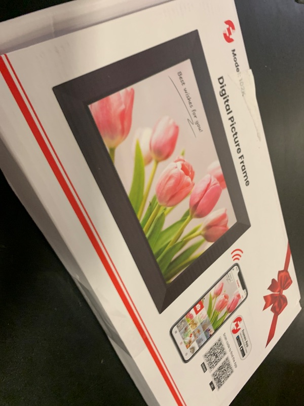 Photo 1 of Frameo 10.1 Inch WiFi Digital Picture Frame, 1280x800 HD IPS Touch Screen Photo Frame Electronic, 32GB Memory, Auto-Rotate, Wall Mountable, Share Photos/Videos Instantly via Frameo App from Anywhere
