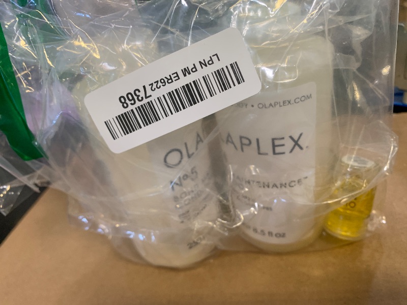 Photo 1 of Olaplex Wash and Shine Hair Kit: No. 4, 5, 7, Shampoo & Conditioner Set to Cleanse, Hydrate, & Control Frizz Up to 72 Hours, Bonding Oil for Shine & Protect, For All Hair Types