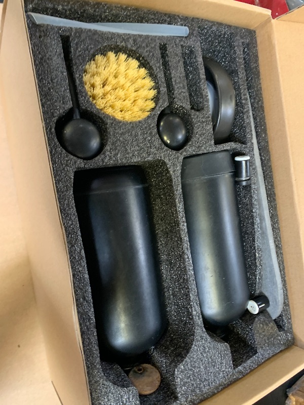 Photo 1 of [Luxurious] Hand and Dish Soap Dispenser Set, Kitchen Soap Dispenser Set with Handmade Leather Tag, Instant Dry Tray, Stainless Steel Pump, Non-Slip Pad, Add Elegant Touch to Your Kitchen Sink