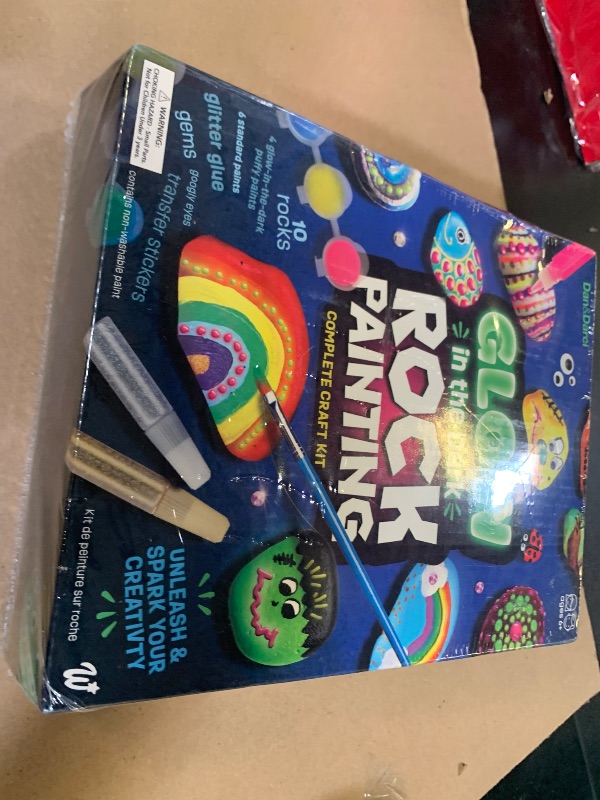 Photo 1 of Dan&Darci Kids Rock Painting Kit - Glow in The Dark - Arts & Crafts Gifts for Boys and Girls Ages 6-12 - Craft Activities Kits - Creative Art Toys for 6, 7, 8, 9, 10, 11 & 12 Year Old Kid