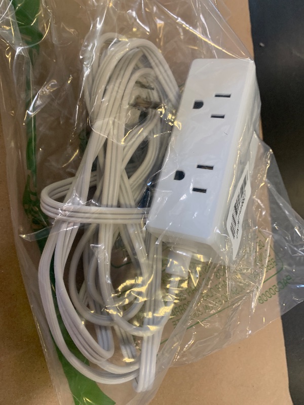 Photo 1 of 10Ft Extension Cord with Multiple Outlets, Flat Plug Surge Protector Power Strip 10 Ft Long Cord, 8 Outlets & 4 USB Ports (2 USB C), Desk Charging Station for Home Office, College Dorm Room Essentials