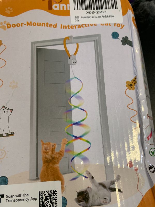 Photo 1 of Interactive Cat Toys for Indoor Cats,Enrichment Stimulation Toys, Electric Hanging Door Clip Ribbon Kitty Toy,Automatic Play Chase Exercise Feather Toys for Bored Indoor Adult & Kitten Cats