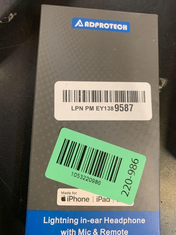 Photo 1 of Apple iPhone Earbuds - MFi Certified, Compatible with iPhone 14/13/12/11/Pro Max/Xr/Xs Max/X/8, iPad or iPod Touch - Lightning Port, White