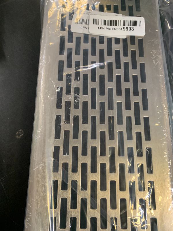 Photo 1 of Howeall 4x12 Inches Heavy Duty Walkable Floor Register - Easy Adjust Air Supply Lever Decorative Floor Vent Covers - Boston Design Vent Covers for Home - Satin Nickel