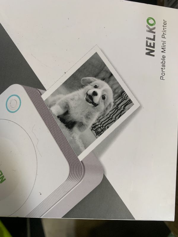 Photo 1 of Nelko Sticker Printer, PM230 Print Pod Mini Bluetooth Portabel Sticker Maker with 3 Rolls Paper, Print Pods Mini Printer with Multiple Templates for Phone & Tablet?for School Office Home, White