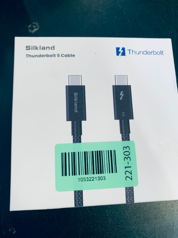 Photo 1 of Silkland Intel Certified Thunderbolt 5 Cable 80Gbps, up to 120Gbps Bandwidth for 16K/Dual 8K, 240W, Prime Braided Thunderbolt Cable Compatible for Thunderbolt 4/3, USB4, USB C,SSD,MacBook M4 Pro,3.3FT
