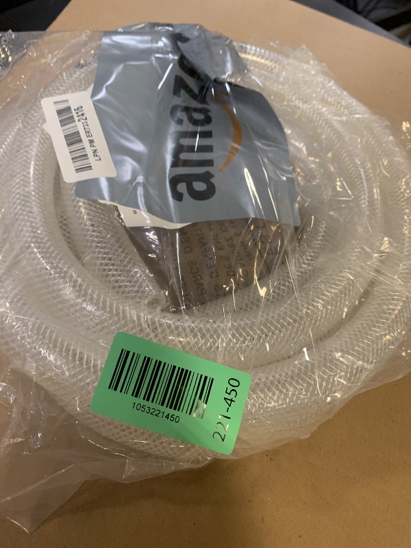 Photo 1 of 3/4’’ ID × 1’’ OD - 10 ft Clear Braided Hose Plastic Vinyl Tubing,High Pressure Flexible Reinforced PVC Tube for Transfer Water Air Oil, BPA Free & Non-Toxic