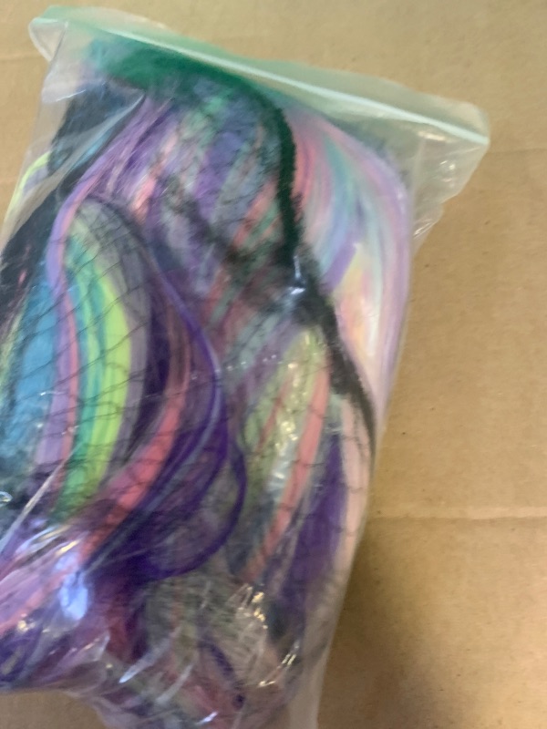 Photo 1 of AGPTEK Full Long Curly Wavy Rainbow Hair Wig, Heat Resistant Wig for Music Festival, Theme Parties, Wedding, Concerts, Dating, Cosplay & More