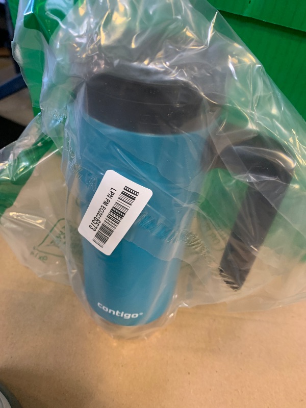 Photo 1 of Contigo Superior 2.0 Stainless Steel Travel Mug with Handle Leak-Proof Lid Double-Wall Insulation for Hot & Cold Beverages, 20oz, Juniper, Ideal for Commuting and Travel