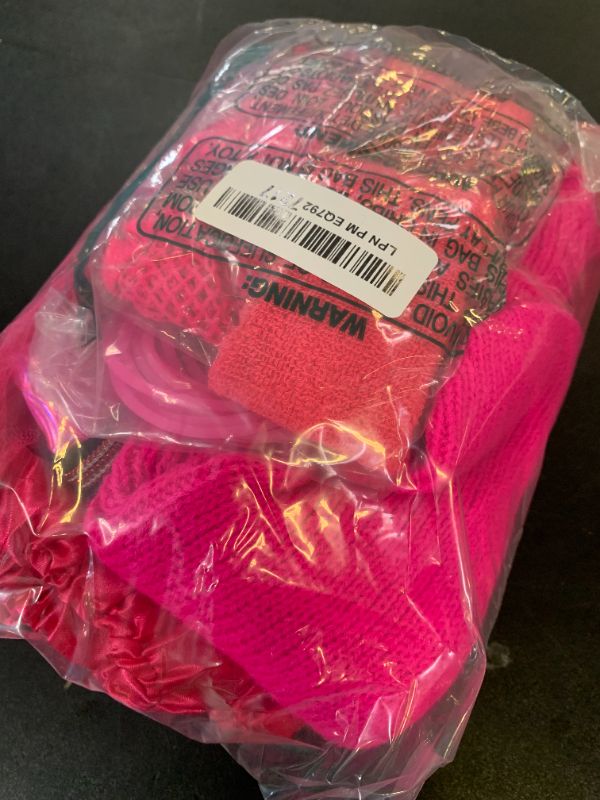 Photo 1 of S  Miayon 80s Costume Accessories 90s Outfits Neon Tutu Skirt Fanny Pack Headband Earring Set for 80s 90s Theme Cosplay Party Neon Glow Party Outfit (Rose Red)