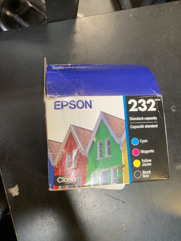 Photo 1 of EPSON 232 Claria Ink Standard Capacity Black & Color Cartridge Combo Pack (T232120-BCS) Works with WorkForce WF-2930, WF-2950, Expression XP-4200, XP-4205