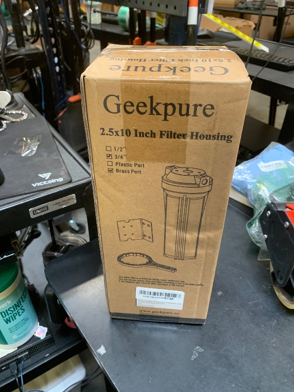 Photo 1 of Geekpure 10-Inch Whole House Clear Filter Housing - 3/4" NPT Brass Port-Fit for 2.5" x 10" Filters