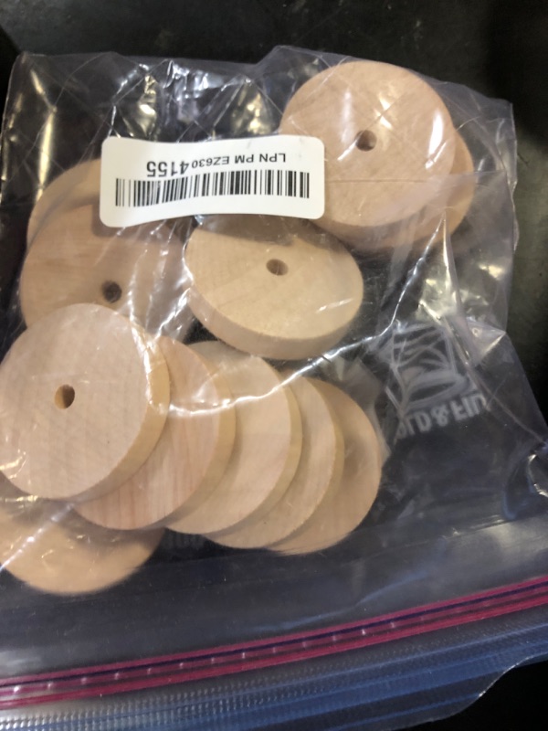 Photo 1 of MECCANIXITY Wooden Toy Vehicle Car Train Truck Wheels 2" Dia 1/4" Hole Model Craft Slab Wood Wheels Spinner Top Flat Hobby Stand for Sculpture Caster Candle, Pack of 12