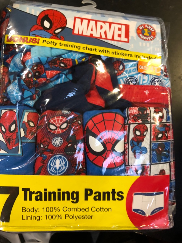 Photo 1 of Marvel Boys' Superhero Potty Training Pants, Success Chart & Stickers, Iron Man, Hulk & More Sizes 18M-4T, 7-Pack Spiderman Classic