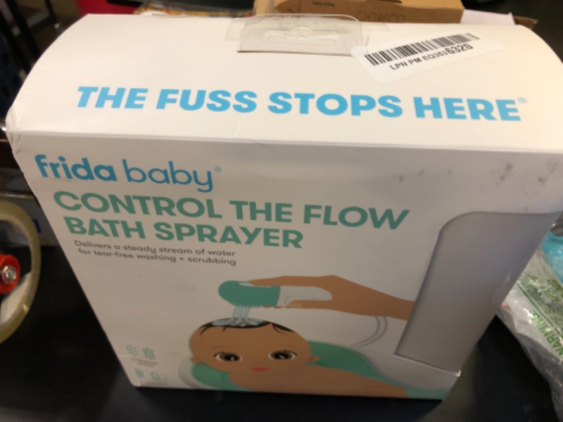 Photo 1 of Frida Baby Control The Flow Bathtub Sprayer Attachment for Baby Bathtub, Shower Head with Scalp Massager, Control Waterflow with 2 Pressure Modes