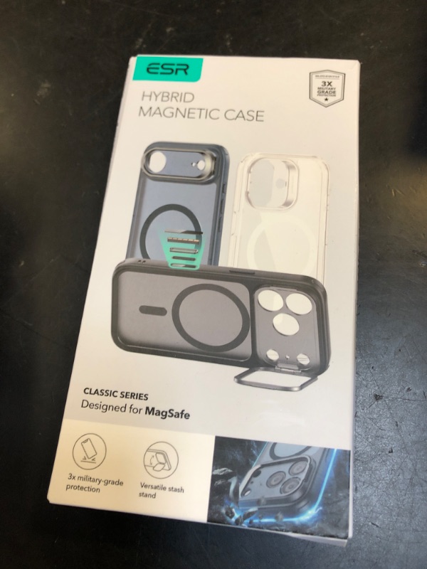 Photo 1 of ESR for iPhone 17 Pro Max Case with Stand, Camera Control Cover Compatible with MagSafe, Military-Grade Drop Protection Magnetic Phone Case, Scratch-Resistant Back Cover,Frosted Blue