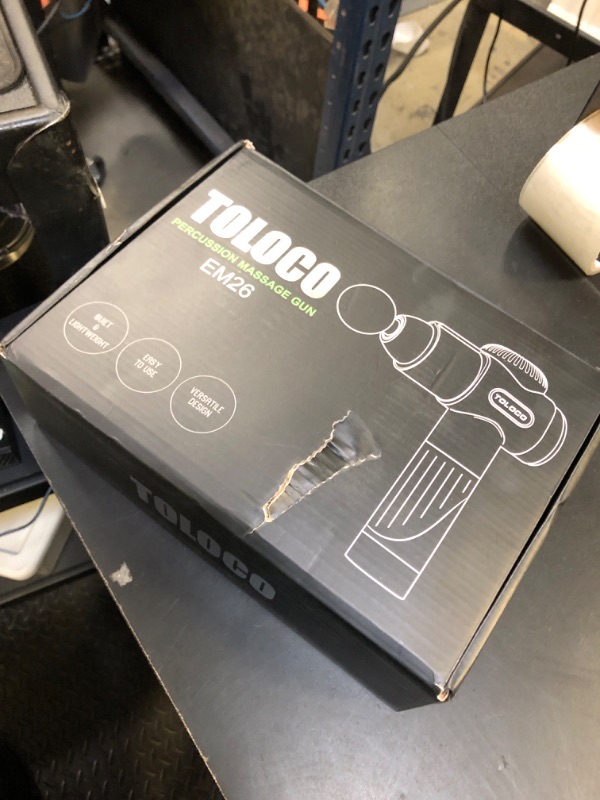 Photo 1 of TOLOCO Massage Gun, Deep Tissue Back Massage for Athletes for Pain Relief, Percussion Massager with 10 Massages Heads & Silent Brushless Motor, Carbon