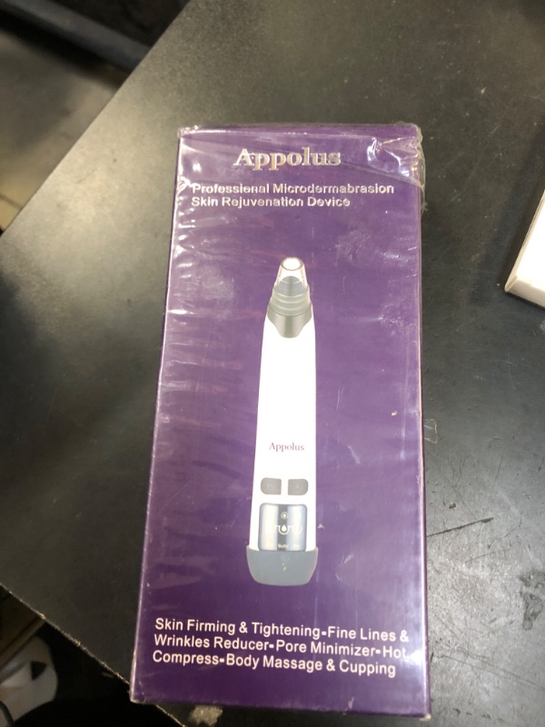Photo 1 of Blackhead Remover Vacuum - Appolus Premium Pores Cleaner- Facial Body Massage & Cupping - Hot Compress & 4 Vacuum Heads