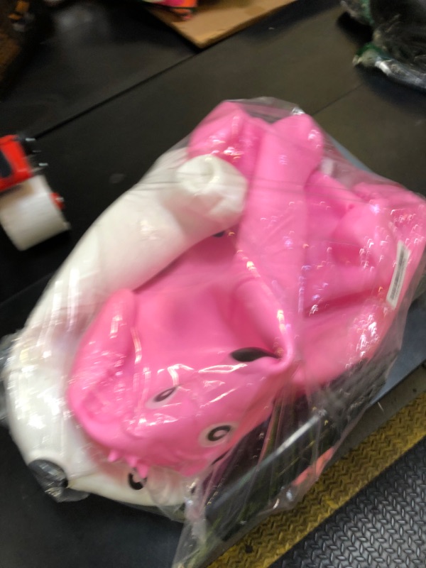 Photo 1 of VercanMonth 2 Pack Bouncy Animal Dog Hopper Inflatable Bouncing Horse Hopper Toys Jumping Ride on Hopping Bounce with Pump Rubber Bouncing Animal Gift for Boys Girls(White, Pink,Classic Style)