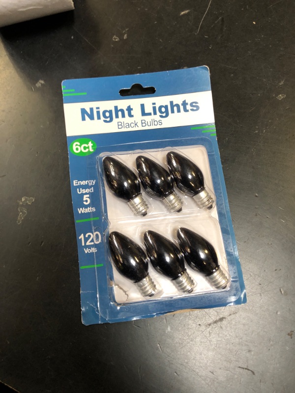 Photo 1 of UI PRO TOOLS Black Color Night Light Bulb 6PC