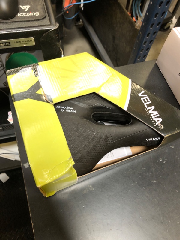 Photo 1 of VELMIA Bike Seat Designed in Germany, Made of Comfy Memory Foam I Bicycle Seat for Men and Women, Waterproof Bike Saddle with Smart Zone-Concept I Exercise Seat for BMX, MTB & Road