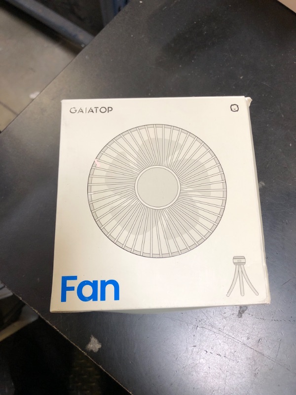 Photo 1 of Gaiatop Mini Electric Fan with 360 Rotation, 5.5mm Gaps, Rechargeable Battery, 3 Speeds, Purple