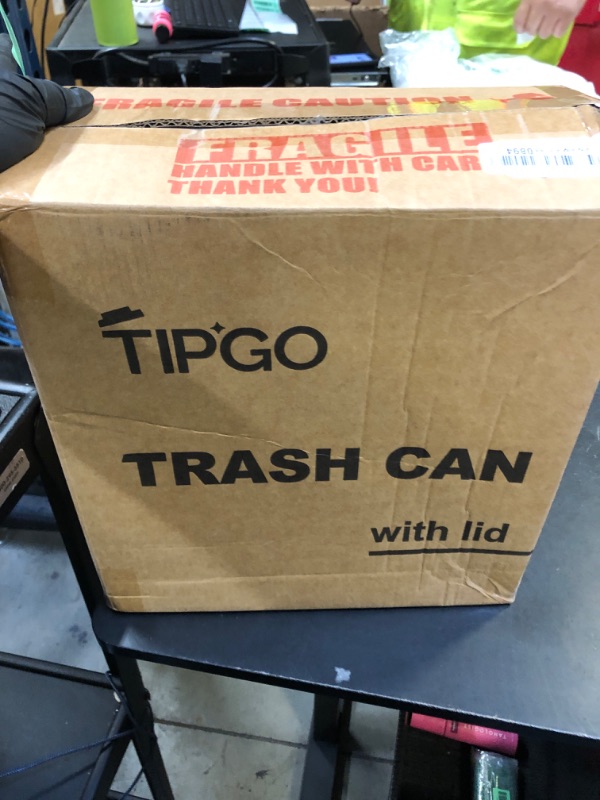 Photo 1 of TIPGO Slim Bathroom Trash Can with Lid Soft Close, Step Pedal, 6 Liter / 1.6 Gallon Stainless Steel Trash Bin, Small Garbage Cans for Bedroom, Office, Kitchen (Matte Black)