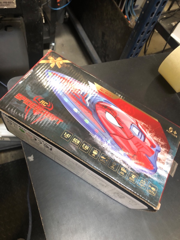 Photo 1 of Fullware Spider Hero RC Boat, 2.4GHz Remote Control Boat with LED Lights for Kids, Pool Toy with 2 Rechargeable Batteries, Spray Function, and Low Battery Alarm for Boys & Girls