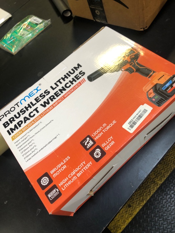 Photo 1 of Cordless Impact Wrench, 900Ft-lbs (1200N.m) 1/2" Brushless Impact Gun, 21V High Torque Power Impact Driver, 2x4.0Ah Batteries Electric Impact Motor Variable Speeds for Family Car/Pickup Truck/Mower