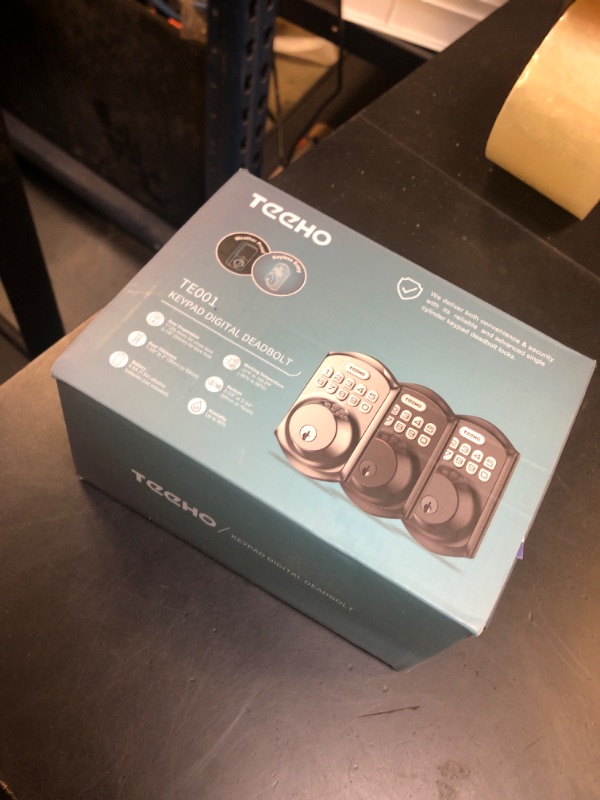 Photo 1 of TEEHO TE001 Keyless Entry Door Lock with Keypad - Smart Deadbolt Lock for Front Door with 2 Keys - Auto Lock - Easy Installation - Satin Nickel
