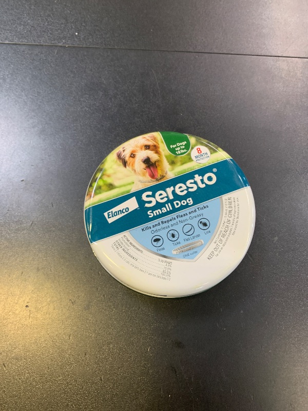Photo 1 of Seresto Small Dog Vet-Recommended Flea & Tick Treatment & Prevention Collar for Dogs Under 18 lbs. | 8 Months Protection