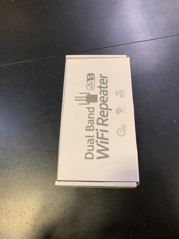 Photo 1 of WiFi Extender, WiFi Extender Signal Booster Dual-Band(5.8G&2.4G) Wireless Repeater Coverage to 12880 sq. ft & 105 Devices, 1-Tap Setup, Supports Ethernet Port, Faster Speed