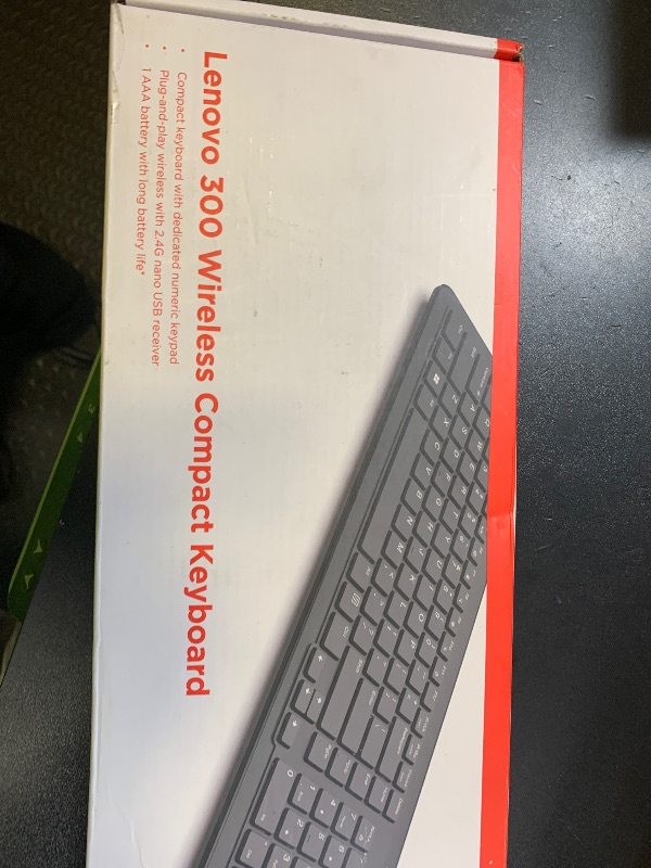 Photo 1 of Lenovo 300 Wireless Keyboard, Black