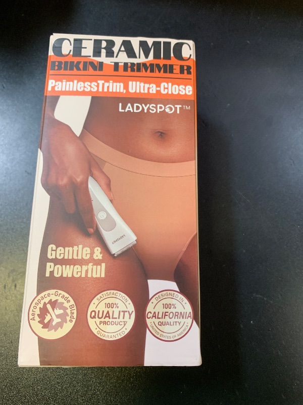 Photo 1 of LADYSPOT™ Hair Finishing Trimmer Electric Shaver for Women, Women Shaving Sets, with 3 Guard and Replaceable Ceramic Blade Heads, LADYSPOT™ Pubic Hair Trimmer Kit Sets-(White)