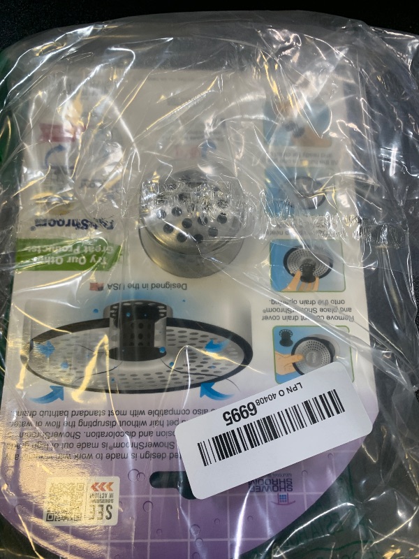 Photo 1 of ShowerShroom SHSULT755 Ultra Revolutionary Shower Hair Catcher Drain Protector, No Size, Stainless