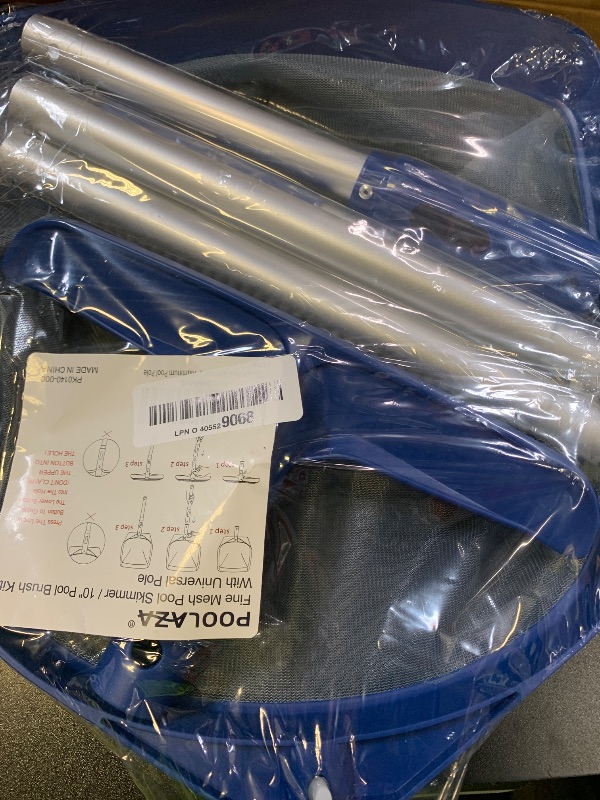 Photo 1 of POOLAZA Pool Skimmer Net & Pool Brush Head with 50'' Aluminum Pool Pole