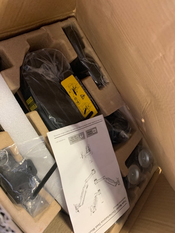 Photo 1 of MOUNT PRO Triple Monitor Mount for Max 32" Computer Screen, Adjustable 3 Monitor Desk Mount, up to 17.6lbs Each, Gas Spring Three Display Arm with Tilt Swivel Rotation, VESA Mount 75x75/100x100mm