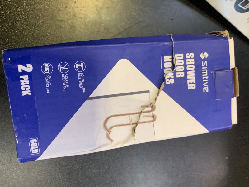 Photo 1 of Simtive Squeegee Hooks for Towel Bathroom Frameless Glass Shower Door (2-Pack), Gold