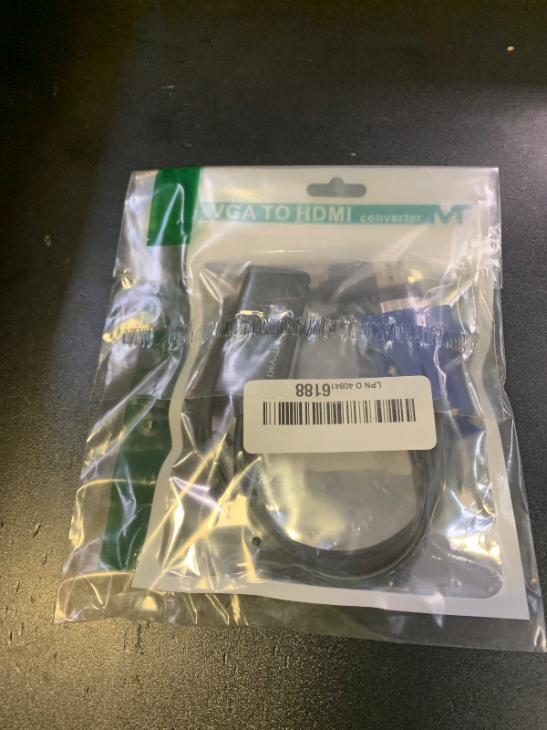 Photo 1 of MT-VIKI VGA to HDMI Adapter, 1080P Converter with Audio+USB Power from VGA Computer/Laptop to HDMI TV/Monitor, Male to Female (1 Pack)