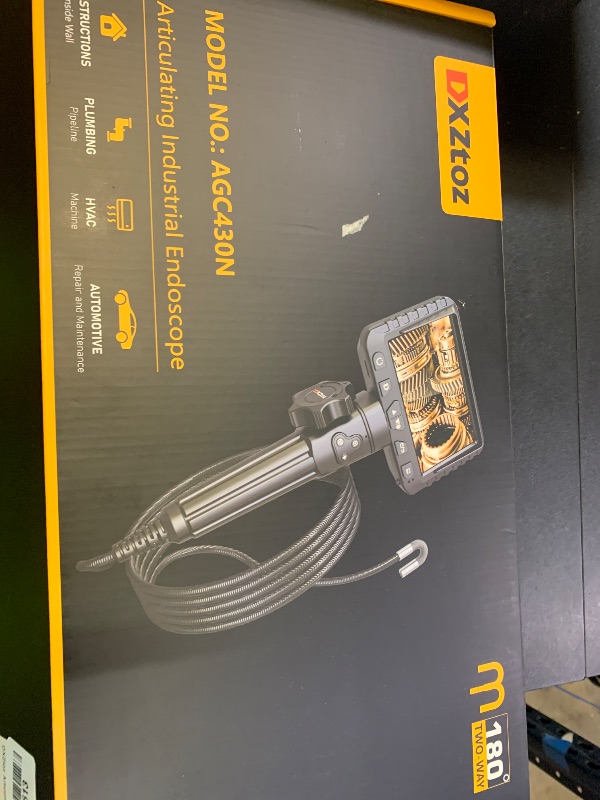 Photo 1 of DXZtoz 10FT Articulating Borescope, Inspection Camera with 0.33in Two-Way Steering Snake Camera, Waterproof 1080P Endoscope with Light for Mechanics Electriction Wall Pipe Inspection