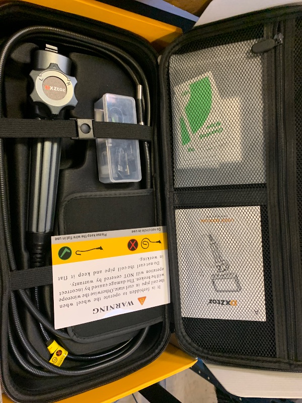Photo 1 of DXZtoz 10FT Articulating Borescope, Inspection Camera with 0.33in Two-Way Steering Snake Camera, Waterproof 1080P Endoscope with Light for Mechanics Electriction Wall Pipe Inspection