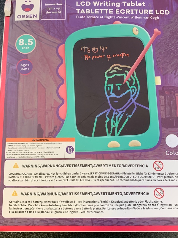 Photo 1 of ORSEN 8.5 Inch LCD Doodle Board Tablet for Girls - Unicorn Drawing Pad for Kids 2-7 Years Old - Travel Toy Birthday Gift