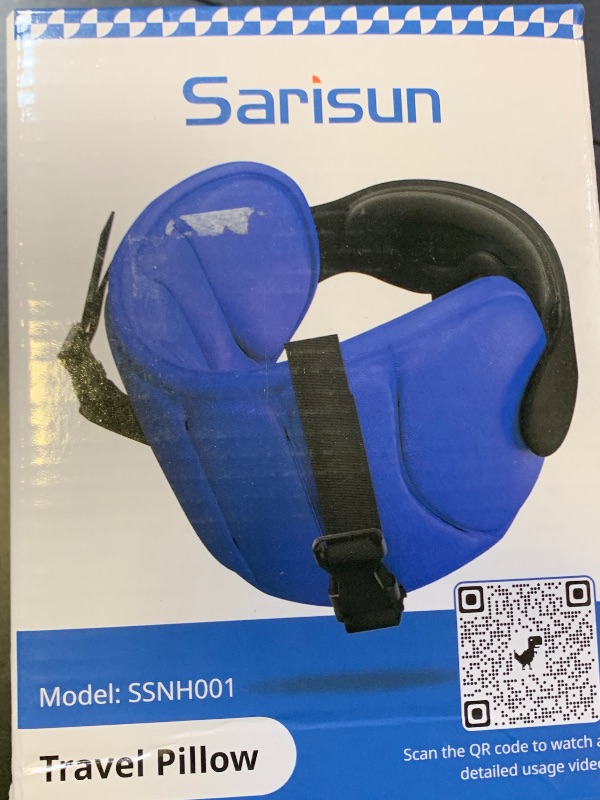 Photo 1 of SARISUN Travel Pillows for Airplanes, Airplane Pillow for Long Flight, Airplane Head Strap with Eye Mask for Sleep, Travel Neck Pillow for Car Road Trip, 360° Support Headrest, Stop Bobblehead, Blacklpnpmey6386912
