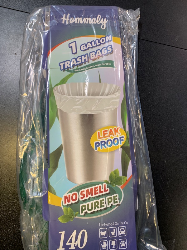 Photo 1 of 1 Gallon 140 pcs (0.8-1 Gal) Small Clear Trash Bags, Strong 0.8 Gallon 1 Gallon 1.2 Gallon Garbage Bags, Bathroom Trash Can Bin Liners,Mini Bags Waste Basket Liner,Fit 3,4.5 Liter, 0.8-1.2 Gal?1C140)