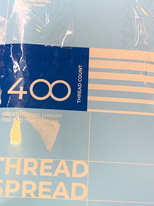 Photo 1 of THREAD SPREAD 100% Cotton California King Fitted Sheets Only - 400 Thread Count Cal King Sheets Deep Pocket Fitted, Soft, Cooling, Sateen & Elastic Bottom Sheet, Fits Mattress Upto 18 inches - White