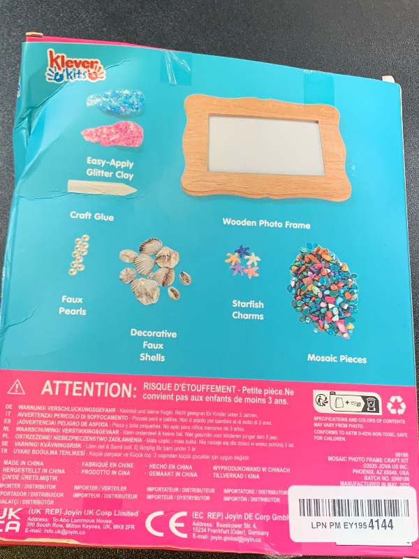 Photo 1 of Klever Kits Mosaic Photo Frame Craft Kits, DIY Mosaic Kits for Kids 6 Years Old Girl Birthday Gift Summer Activities, Make Your Own Picture Frame Arts and Crafts for Kids